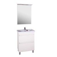 Зеркало АСБ-мебель Коста 60 11482 с подсветкой Ясень белый