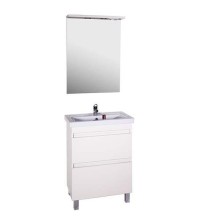 Зеркало АСБ-мебель Коста 60 11482 с подсветкой Ясень белый