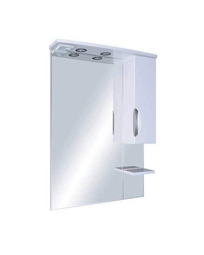 Зеркало со шкафом АСБ-мебель Мессина 70 9887 R с подсветкой Белый