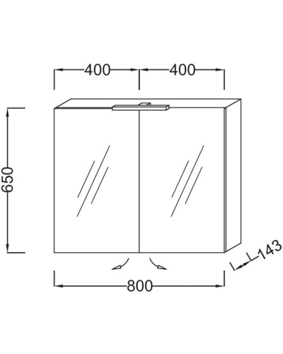 Зеркальный шкаф светло-коричневый 80х65 см Jacob Delafon Odeon Up EB796RU-G80
