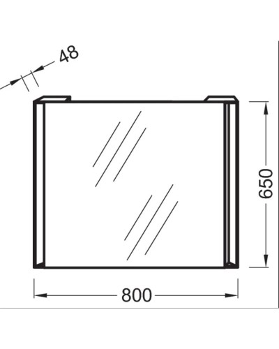 Зеркало 80x65 см Jacob Delafon Reve EB582-NF