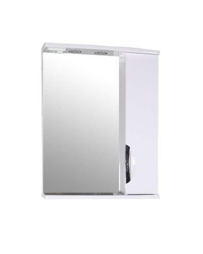 Зеркало со шкафом АСБ-мебель Мессина 60 9886 R с подсветкой Белый