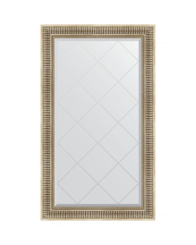 Зеркало Evoform Exclusive-G 132х77 BY 4239 с гравировкой в багетной раме - Серебряный акведук 93 мм