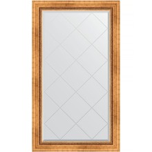 Зеркало Evoform Exclusive-G 131х76 BY 4232 с гравировкой в багетной раме - Римское золото 88 мм