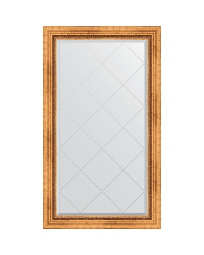 Зеркало Evoform Exclusive-G 131х76 BY 4232 с гравировкой в багетной раме - Римское золото 88 мм