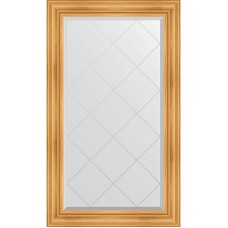 Зеркало Evoform Exclusive-G 134х79 BY 4245 с гравировкой в багетной раме - Травленое золото 99 мм