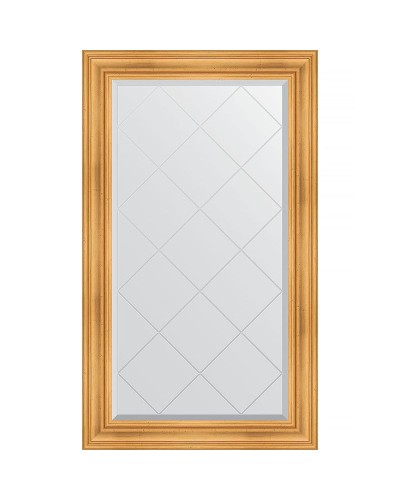 Зеркало Evoform Exclusive-G 134х79 BY 4245 с гравировкой в багетной раме - Травленое золото 99 мм