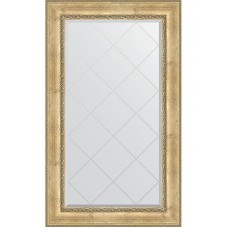 Зеркало Evoform Exclusive-G 137х82 BY 4256 с гравировкой в багетной раме - Состаренное серебро с орнаментом 120 мм