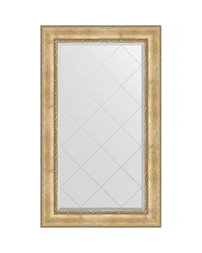 Зеркало Evoform Exclusive-G 137х82 BY 4256 с гравировкой в багетной раме - Состаренное серебро с орнаментом 120 мм