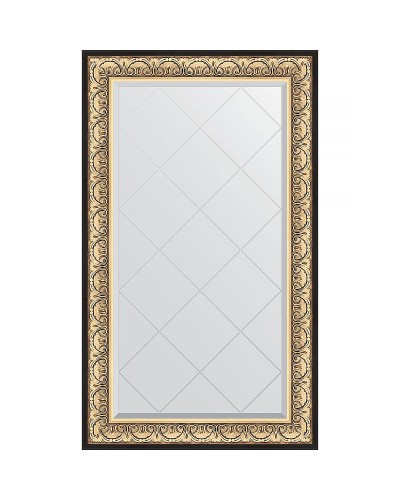 Зеркало Evoform Exclusive-G 135х80 BY 4251 с гравировкой в багетной раме - Барокко золото 106 мм