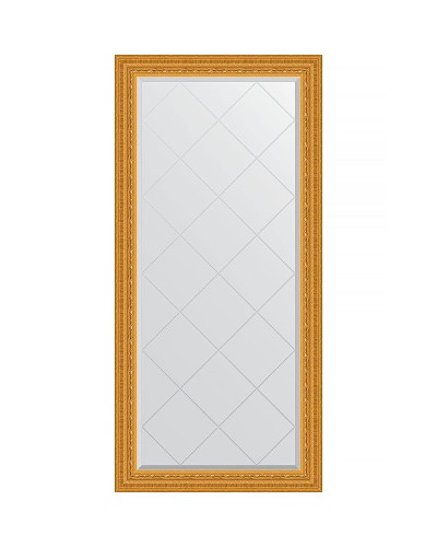 Зеркало Evoform Exclusive-G 157х75 BY 4267 с гравировкой в багетной раме - Сусальное золото 80 мм