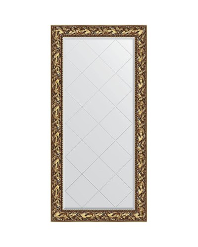 Зеркало Evoform Exclusive-G 161х79 BY 4285 с гравировкой в багетной раме - Византия золото 99 мм