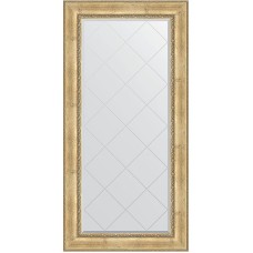 Зеркало Evoform Exclusive-G 164х82 BY 4299 с гравировкой в багетной раме - Состаренное серебро с орнаментом 120 мм