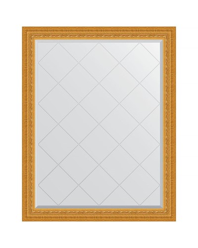 Зеркало Evoform Exclusive-G 120х95 BY 4353 с гравировкой в багетной раме - Сусальное золото 80 мм