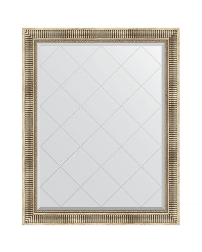 Зеркало Evoform Exclusive-G 122х97 BY 4368 с гравировкой в багетной раме - Серебряный акведук 93 мм