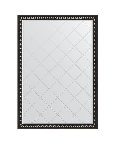 Зеркало Evoform Exclusive-G 185х130 BY 4483 с гравировкой в багетной раме - Черный ардеко 81 мм