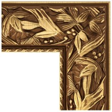 Зеркало Evoform Exclusive-G 124х99 BY 4371 с гравировкой в багетной раме - Византия золото 99 мм