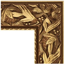 Зеркало Evoform Exclusive-G 124х99 BY 4371 с гравировкой в багетной раме - Византия золото 99 мм