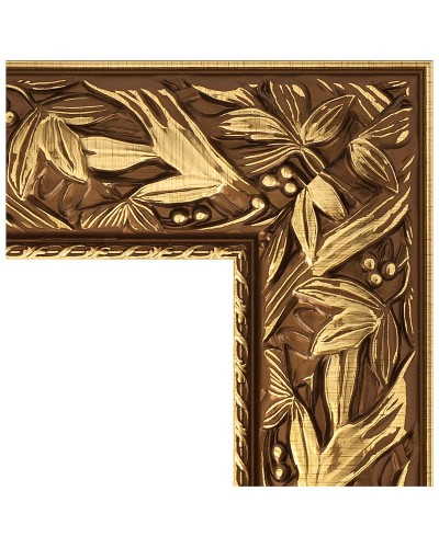 Зеркало Evoform Exclusive-G 124х99 BY 4371 с гравировкой в багетной раме - Византия золото 99 мм