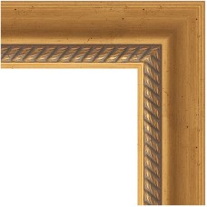 Зеркало Evoform Exclusive-G 168х93 BY 4389 с гравировкой в багетной раме - Состаренное золото с плетением 70 мм