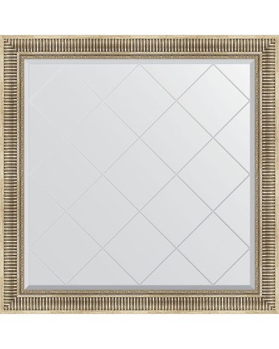 Зеркало Evoform Exclusive-G 107х107 BY 4454 с гравировкой в багетной раме - Серебряный акведук 93 мм