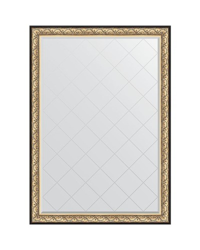 Зеркало Evoform Exclusive-G 190х135 BY 4509 с гравировкой в багетной раме - Барокко золото 106 мм