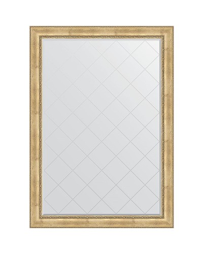 Зеркало Evoform Exclusive-G 192х137 BY 4514 с гравировкой в багетной раме - Состаренное серебро с орнаментом 120 мм