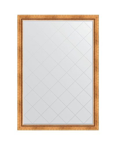 Зеркало Evoform Exclusive-G 186х131 BY 4490 с гравировкой в багетной раме - Римское золото 88 мм