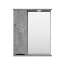 Атлантик - 60 Зеркало с 1 шкаф. серый камень левый