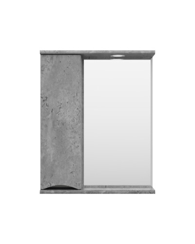 Атлантик - 60 Зеркало с 1 шкаф. серый камень левый