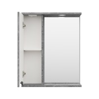 Атлантик - 60 Зеркало с 1 шкаф. серый камень левый