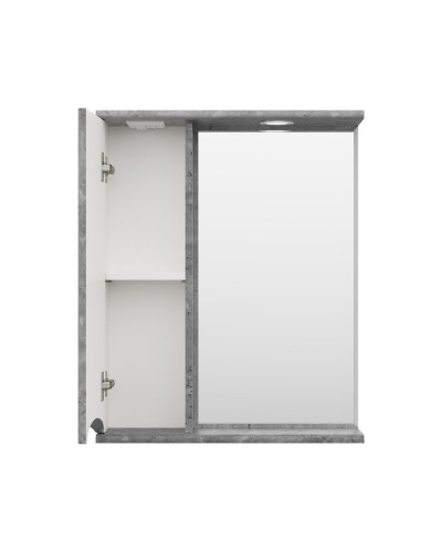 Атлантик - 60 Зеркало с 1 шкаф. серый камень левый