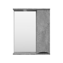 Атлантик - 60 Зеркало с 1 шкаф. серый камень правый