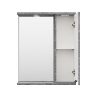 Атлантик - 60 Зеркало с 1 шкаф. серый камень правый