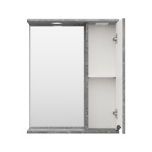 Атлантик - 60 Зеркало с 1 шкаф. серый камень правый