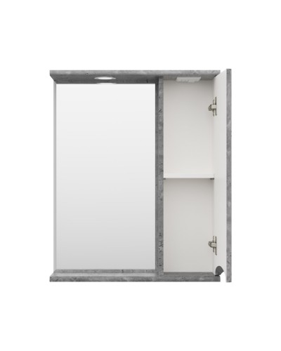 Атлантик - 60 Зеркало с 1 шкаф. серый камень правый