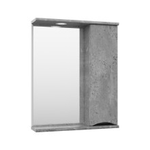 Атлантик - 60 Зеркало с 1 шкаф. серый камень правый