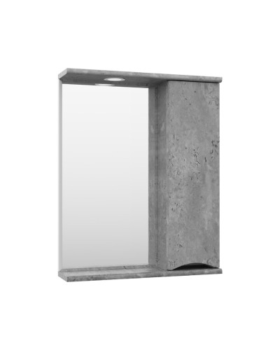 Атлантик - 60 Зеркало с 1 шкаф. серый камень правый