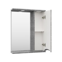 Атлантик - 60 Зеркало с 1 шкаф. серый камень правый