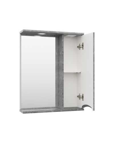 Атлантик - 60 Зеркало с 1 шкаф. серый камень правый