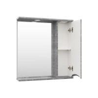 Атлантик - 70 Зеркало с 1 шкаф. серый камень правый