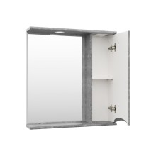 Атлантик - 70 Зеркало с 1 шкаф. серый камень правый