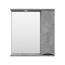 Атлантик - 70 Зеркало с 1 шкаф. серый камень правый