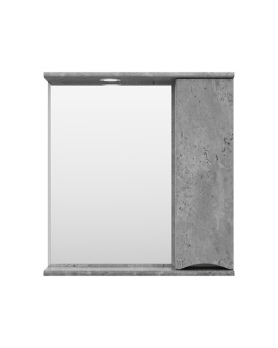 Атлантик - 70 Зеркало с 1 шкаф. серый камень правый