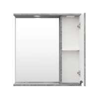 Атлантик - 70 Зеркало с 1 шкаф. серый камень правый