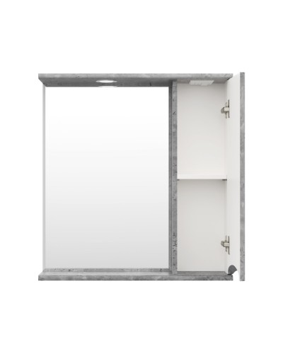 Атлантик - 70 Зеркало с 1 шкаф. серый камень правый