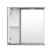 Атлантик - 70 Зеркало с 1 шкаф. серый камень левый