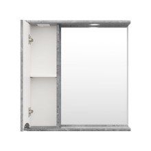 Атлантик - 70 Зеркало с 1 шкаф. серый камень левый