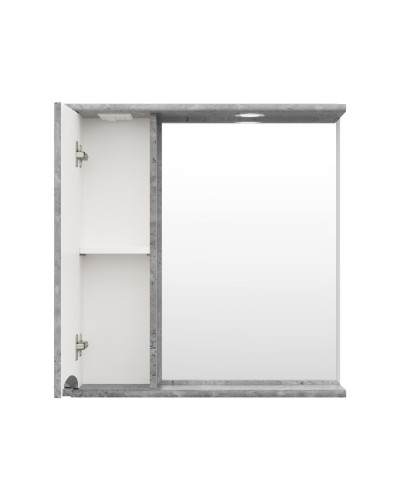 Атлантик - 70 Зеркало с 1 шкаф. серый камень левый