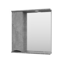 Атлантик - 70 Зеркало с 1 шкаф. серый камень левый